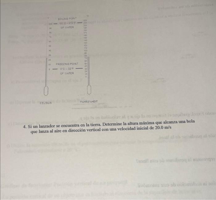 4. Si un lanzador se encuentra en la tierra. Determine la altura máxima que alcanza una bola que lanza al aire en dirección v