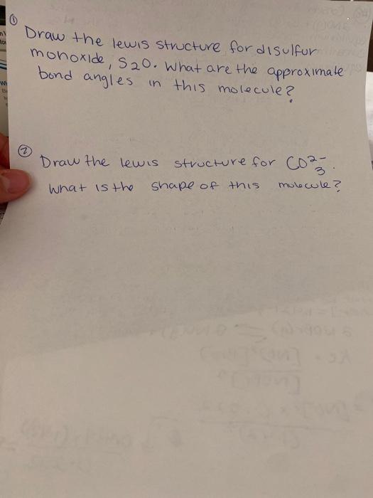 Solved to Draw the lewis structure for disulfur monoxide,