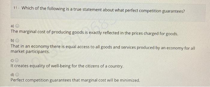 Solved 11 - Which of the following is a true statement about | Chegg.com