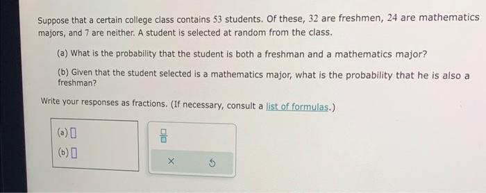 Solved Suppose that a certain college class contains 53 | Chegg.com