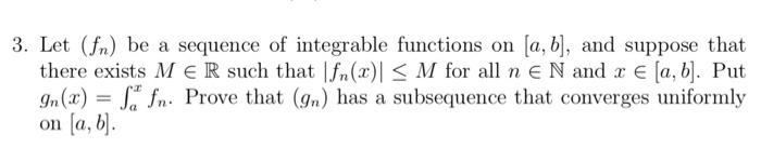 Solved Real Analysis (Arzelà-Ascoli): prove the following | Chegg.com