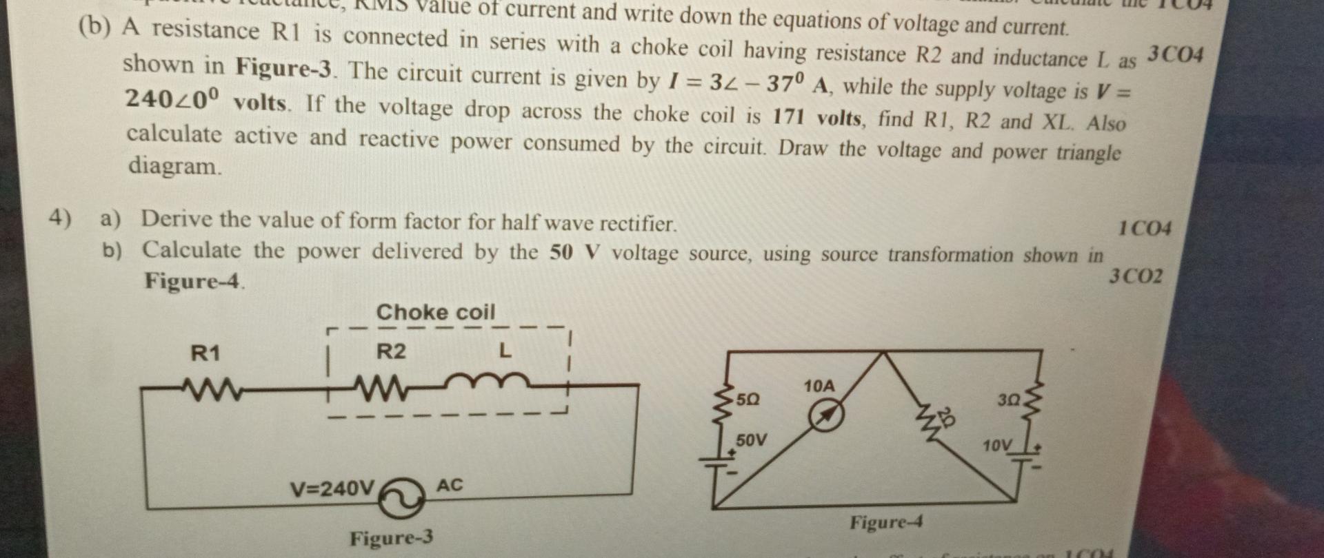 Solved Value of current and write down the equations of