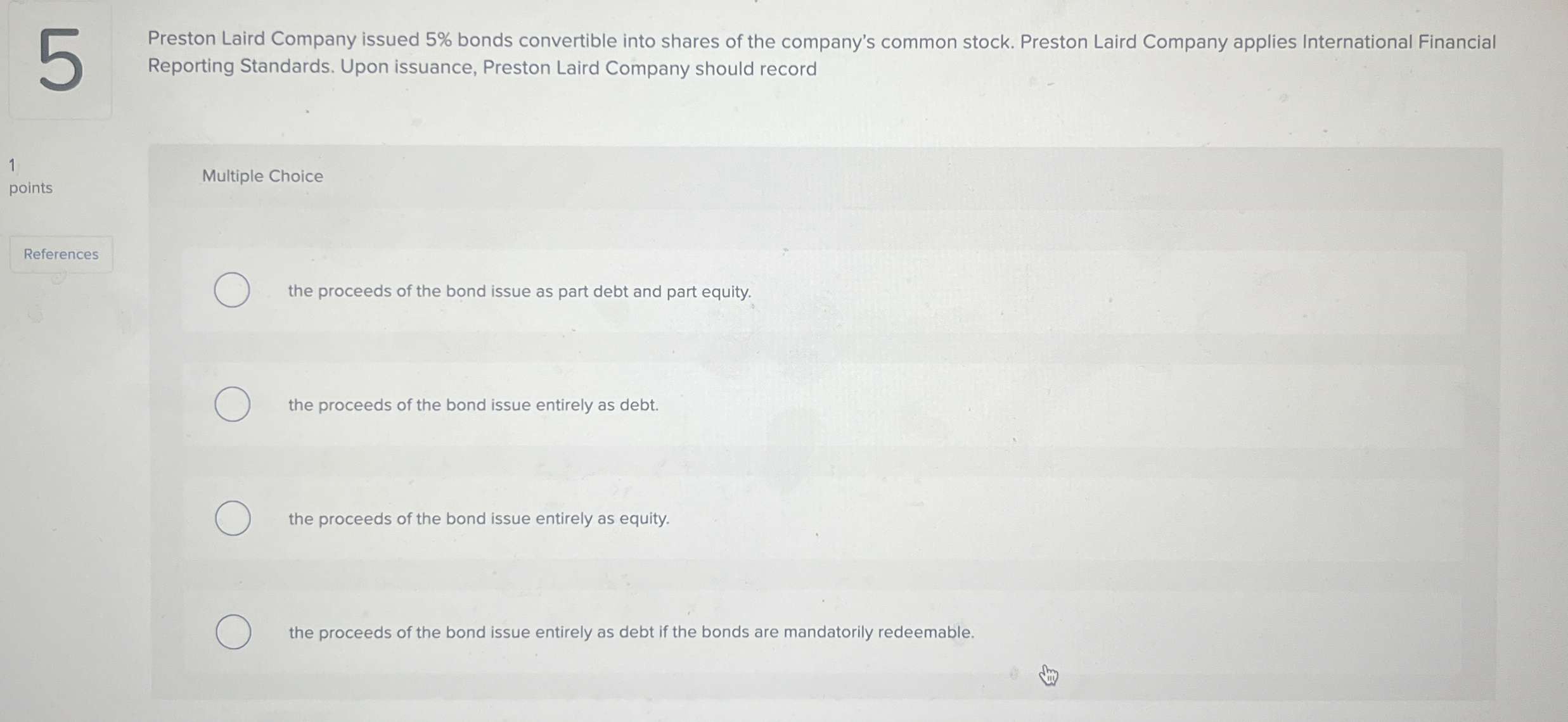 Solved 5Preston Laird Company issued 5 ﻿bonds convertible