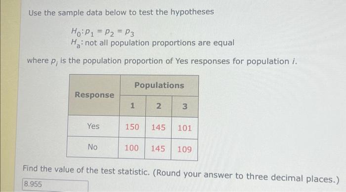 Solved Use the sample data below to test the hypotheses | Chegg.com