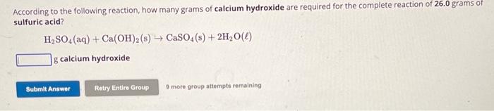 Solved According To The Following Reaction, How Many Grams | Chegg.com