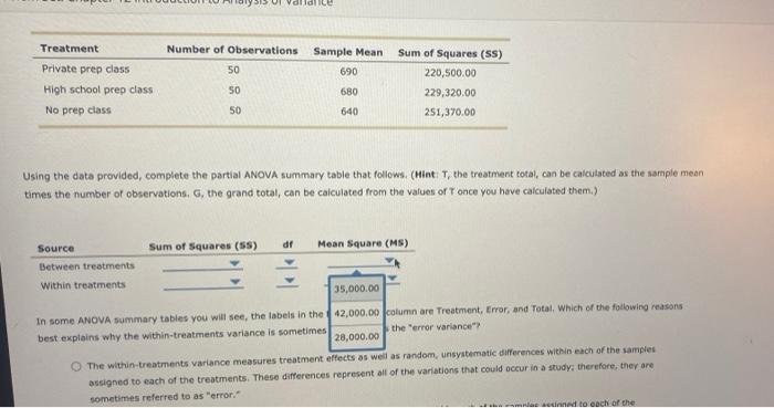 Solved Problem Set: Chapter 12 Introduction to Analysis of | Chegg.com