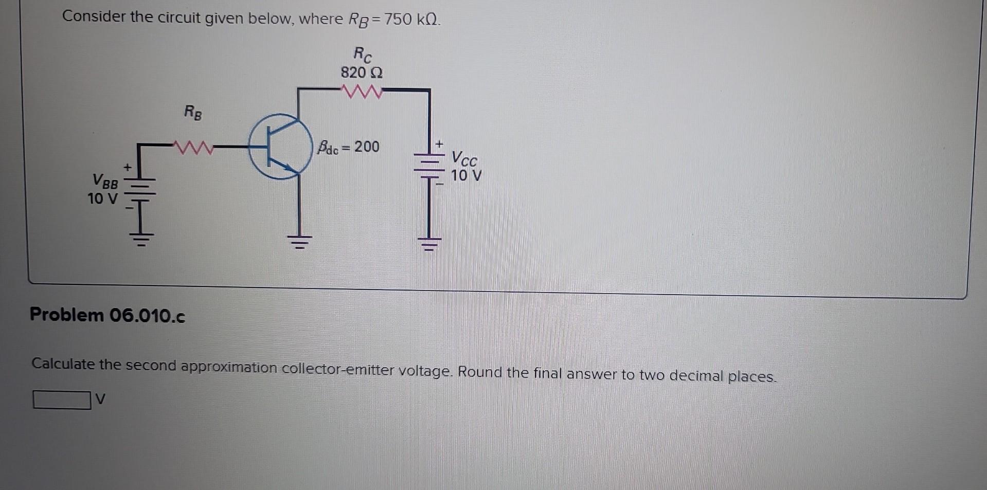 Solved Consider The Circuit Given Below. Problem 06.033.d | Chegg.com