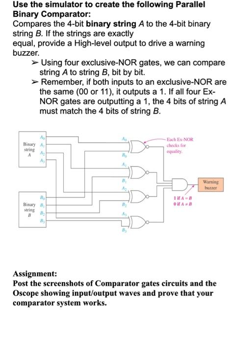 Use the simulator to create the following Parallel | Chegg.com