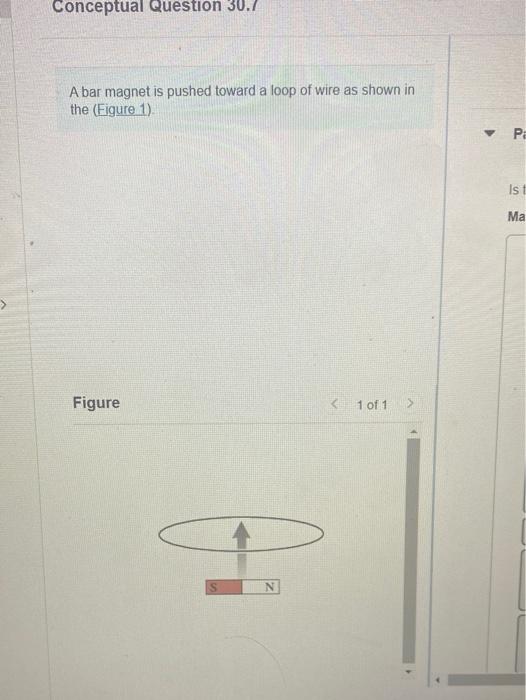 Solved Conceptual Question 30.7 A bar is pushed