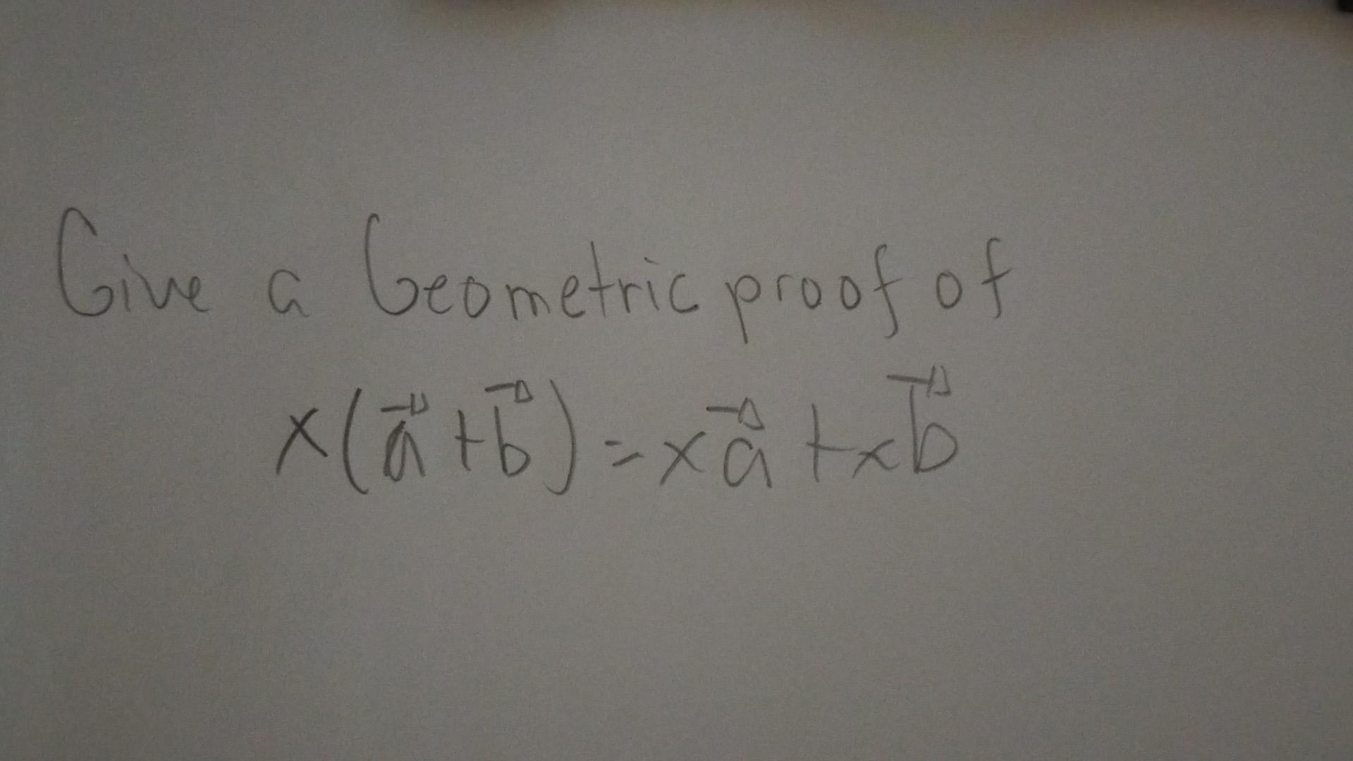 Solved Give a Geometric proof of