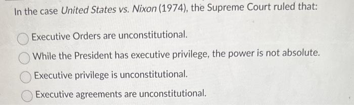 The supreme court has 2025 ruled that executive privilege