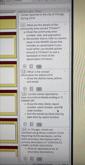 the formula bar.
the formula bar,
General
D MyEducator Tasks
the formula bar
to the formula bat
to the formula bar
crimes rep