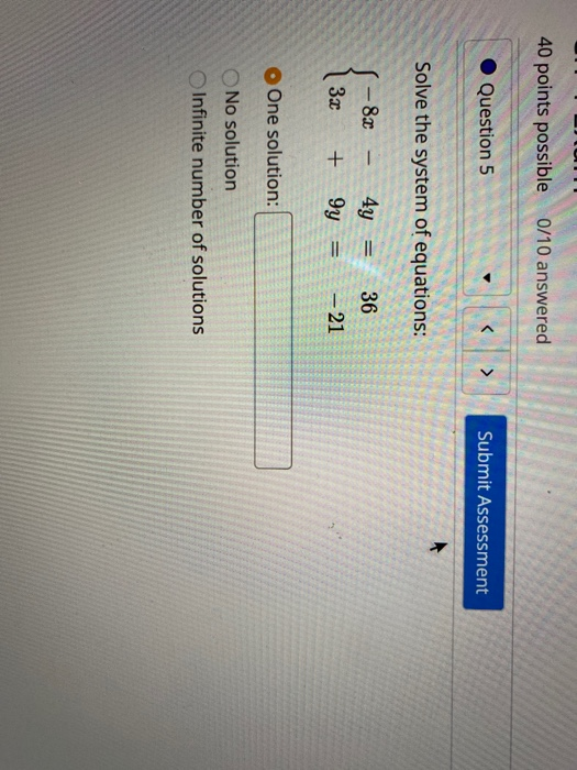 Solved 40 points possible 0/10 answered Question 5 Submit | Chegg.com