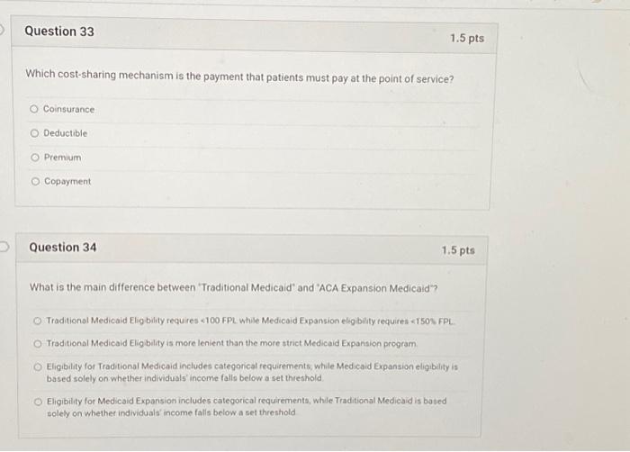 Solved Which costsharing mechanism is the payment that