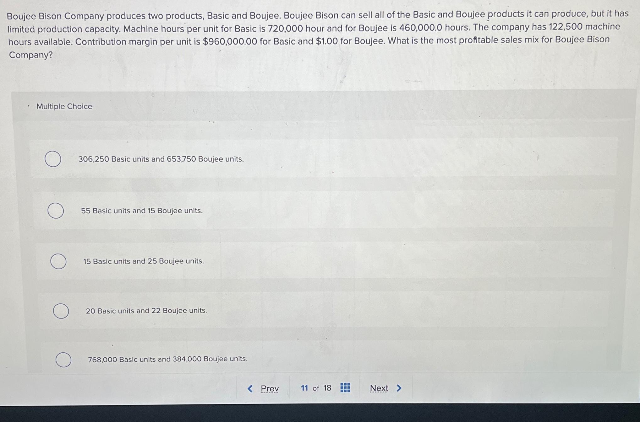 Solved Boujee Bison Company produces two products, Basic and | Chegg.com