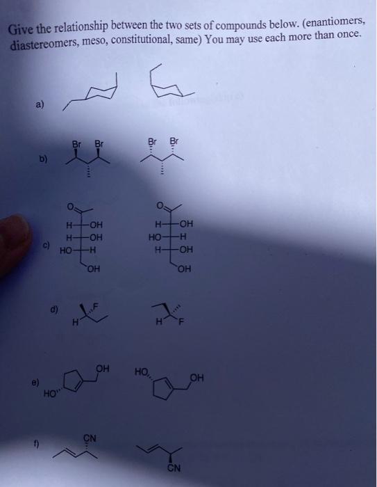 Solved Give the relationship between the two sets of | Chegg.com