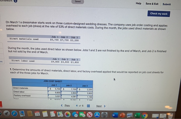 Solved Saved Help Save & Exit Submit Check my work On March | Chegg.com