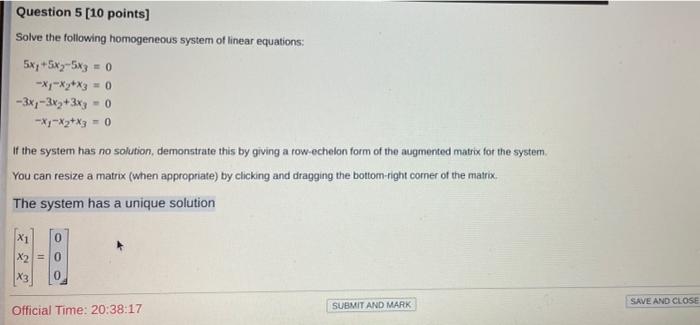 Solved Question 5 [10 points] Solve the following | Chegg.com