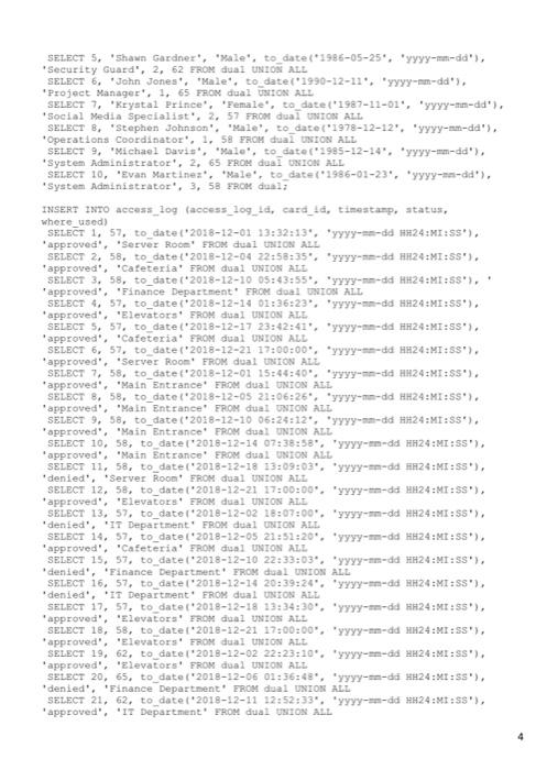Lab Exercises First: - Create the following tables: | Chegg.com