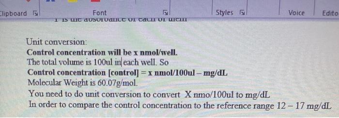 Solved how do i calculate concentration from absorbance? | Chegg.com