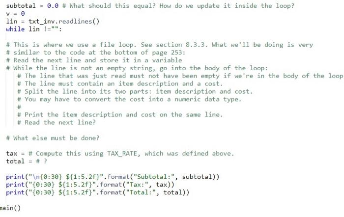 Solved Write a program that creates an invoice based on the | Chegg.com