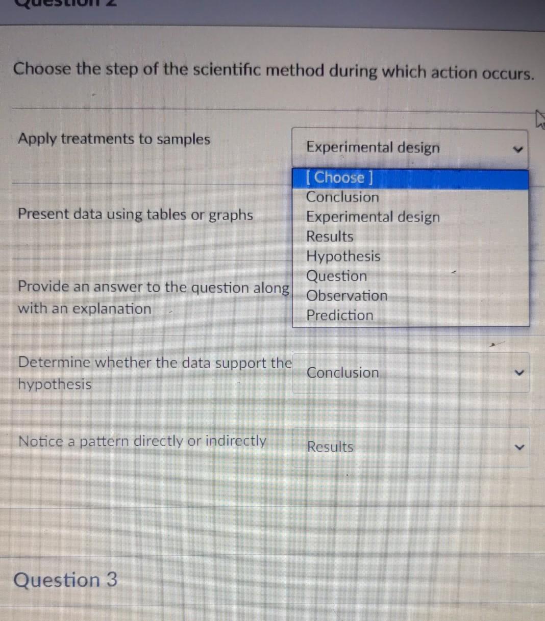 Solved Choose the step of the scientific method during which | Chegg.com