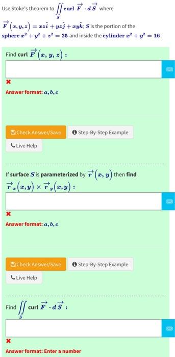 Solved Use Stokes Theorem To ∬scurlf⋅ds Where