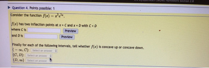 Solved Question 2. Points possible: 1 Consider the function | Chegg.com
