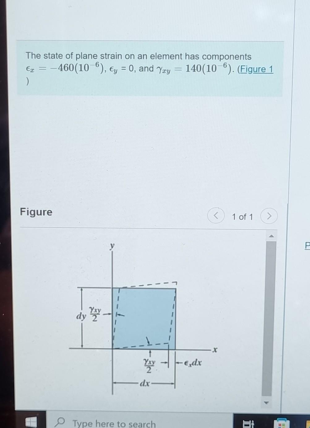 Solved The state of plane strain on an element has | Chegg.com