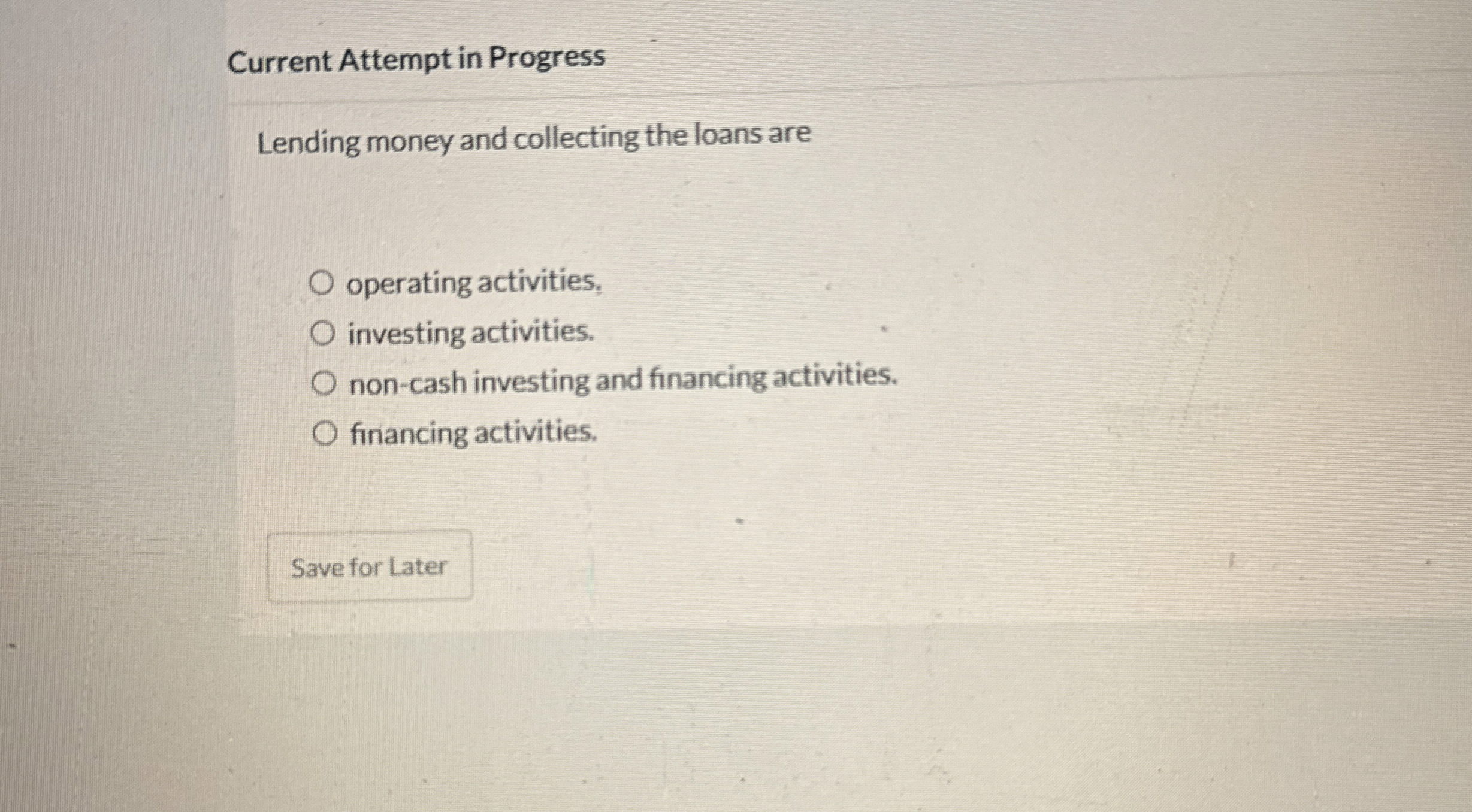 Solved Current Attempt in ProgressLending money and | Chegg.com