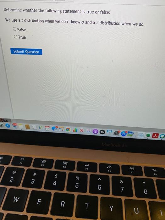 Solved Determine whether the following statement is true or | Chegg.com