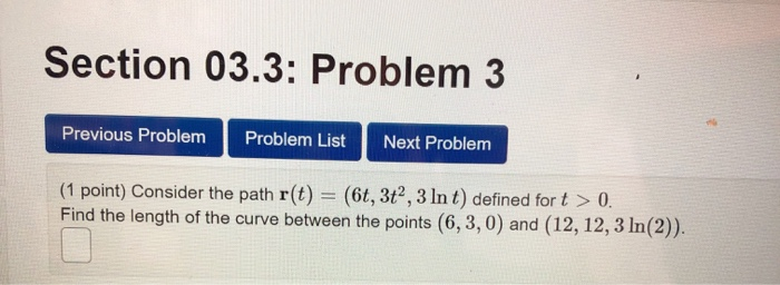 Solved Section 03.3: Problem 3 Previous Problem Problem List | Chegg.com