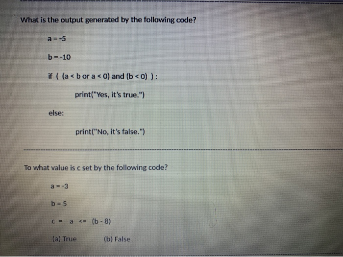 Solved What Is The Output Generated By The Following Code? A | Chegg.com