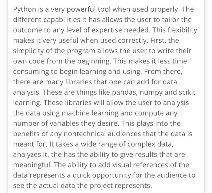 Solved Python is a very powerful tool when used properly. | Chegg.com