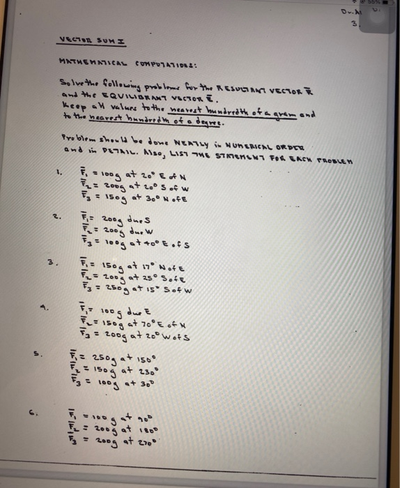 Solved Title Vector Sum I Purpose To Mathematically Det Chegg Com