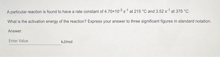 Solved A particular reaction is found to have a rate | Chegg.com