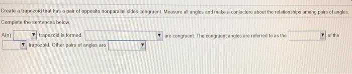 a trapezoid with a pair of congruent sides