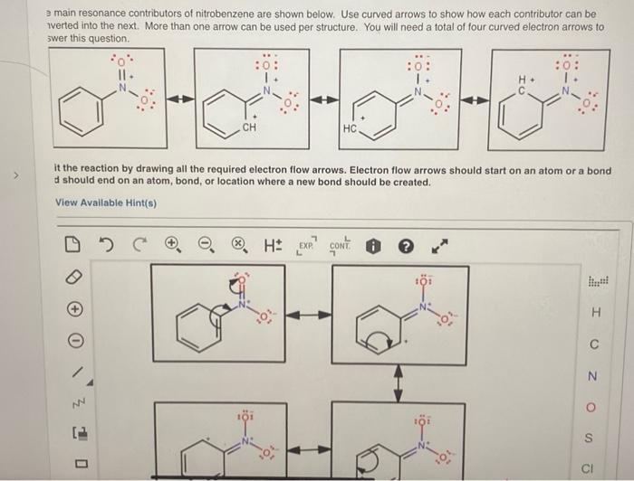 nitrobenzene resonance