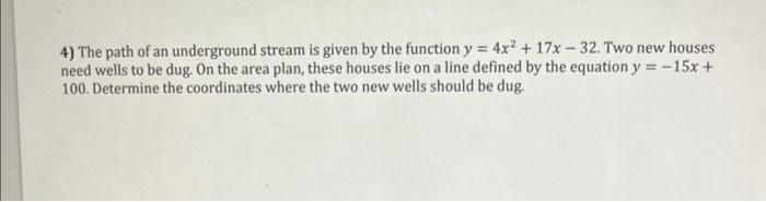 Solved 4) The Path Of An Underground Stream Is Given By The 