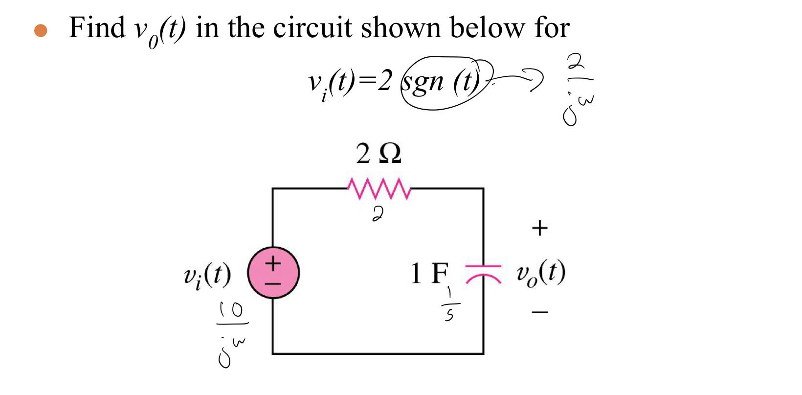 Solved Find V0 T ﻿in The Circuit Shown Below