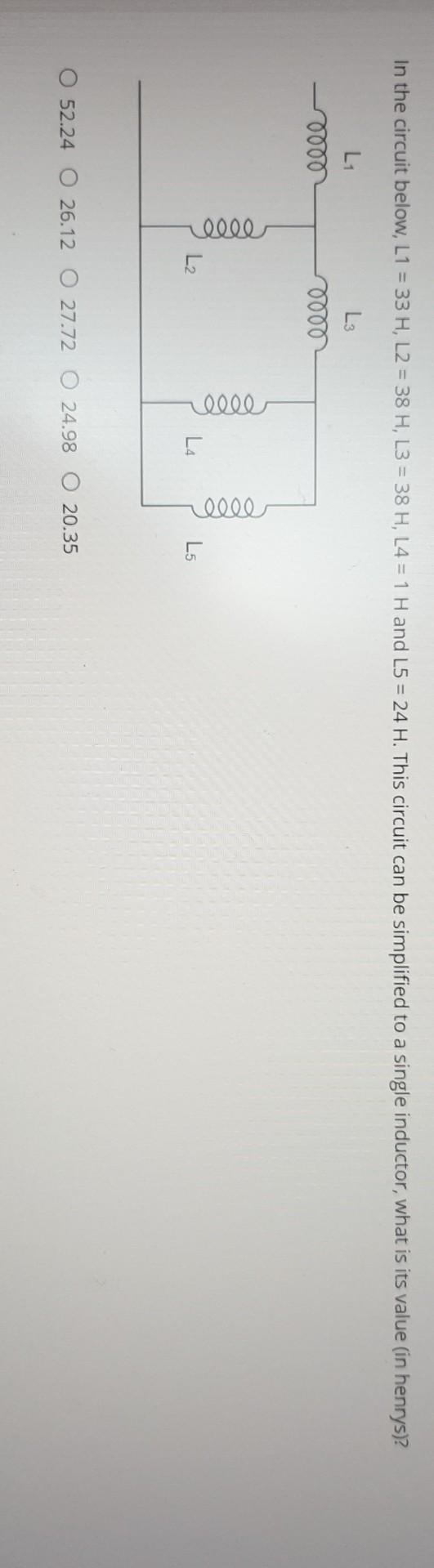 Solved In the circuit below, L1 = 33 H, L2 = 38 H, L3 = 38 | Chegg.com