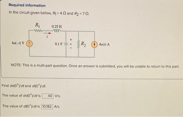 Solved Required Information In The Circuit Given Below, | Chegg.com