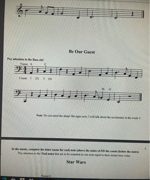 Student Name: Assignment 2 Dotted Quarter Notes and | Chegg.com
