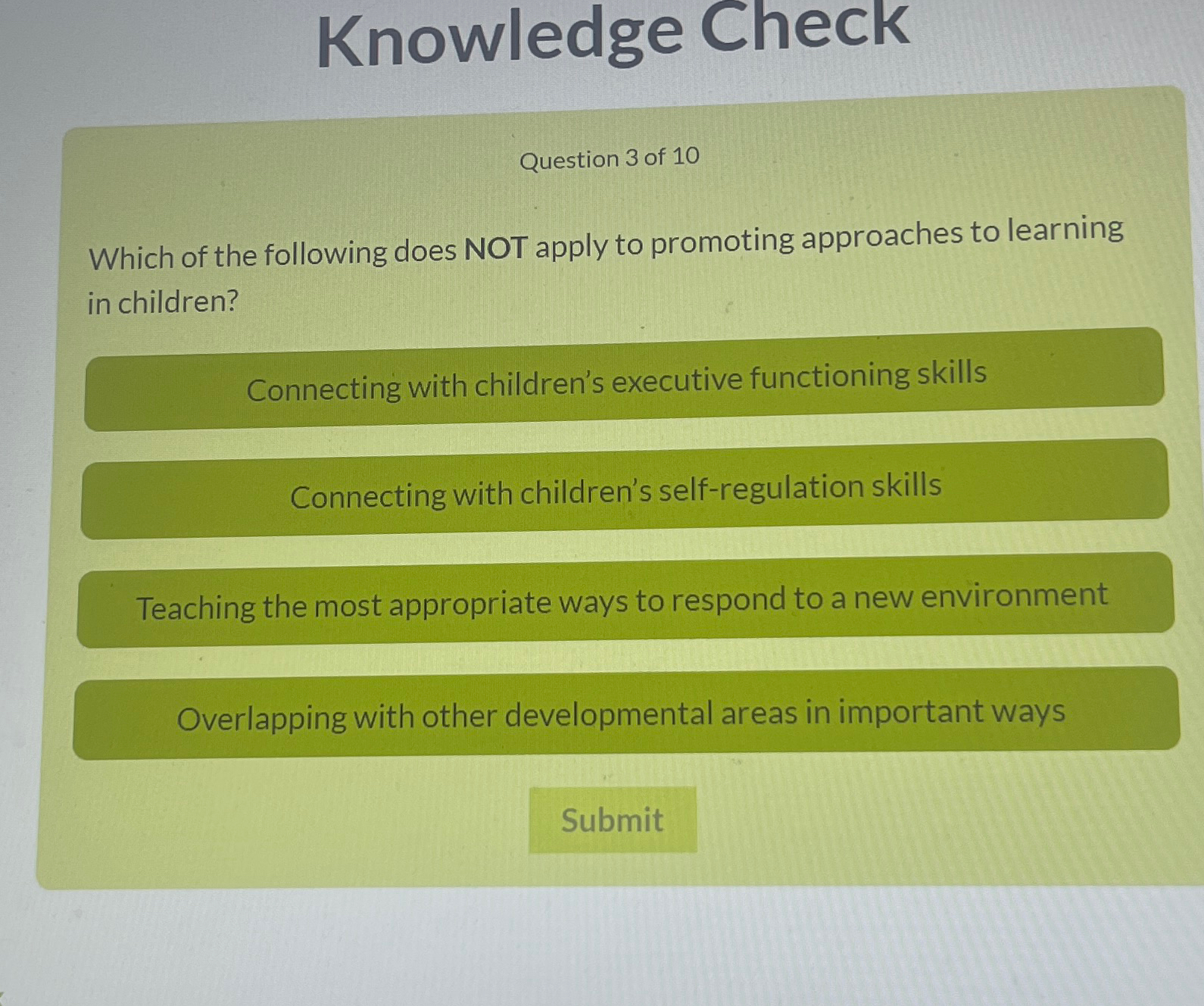 Solved Knowledge CheckQuestion 3 ﻿of 10Which of the | Chegg.com