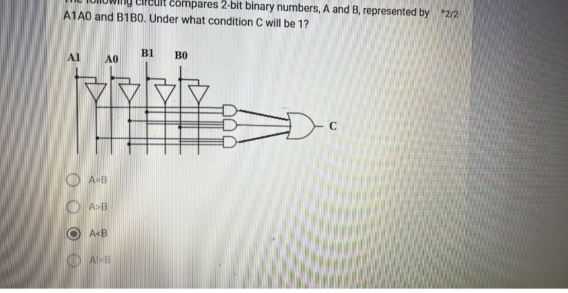Solved A1A0 ﻿and B1B0. ﻿Under what condition C ﻿will be | Chegg.com