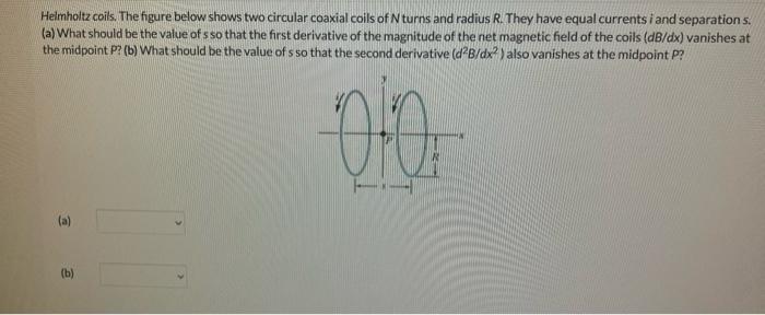 Solved Heimholtz Coils, The Figure Below Shows Two Circular | Chegg.com