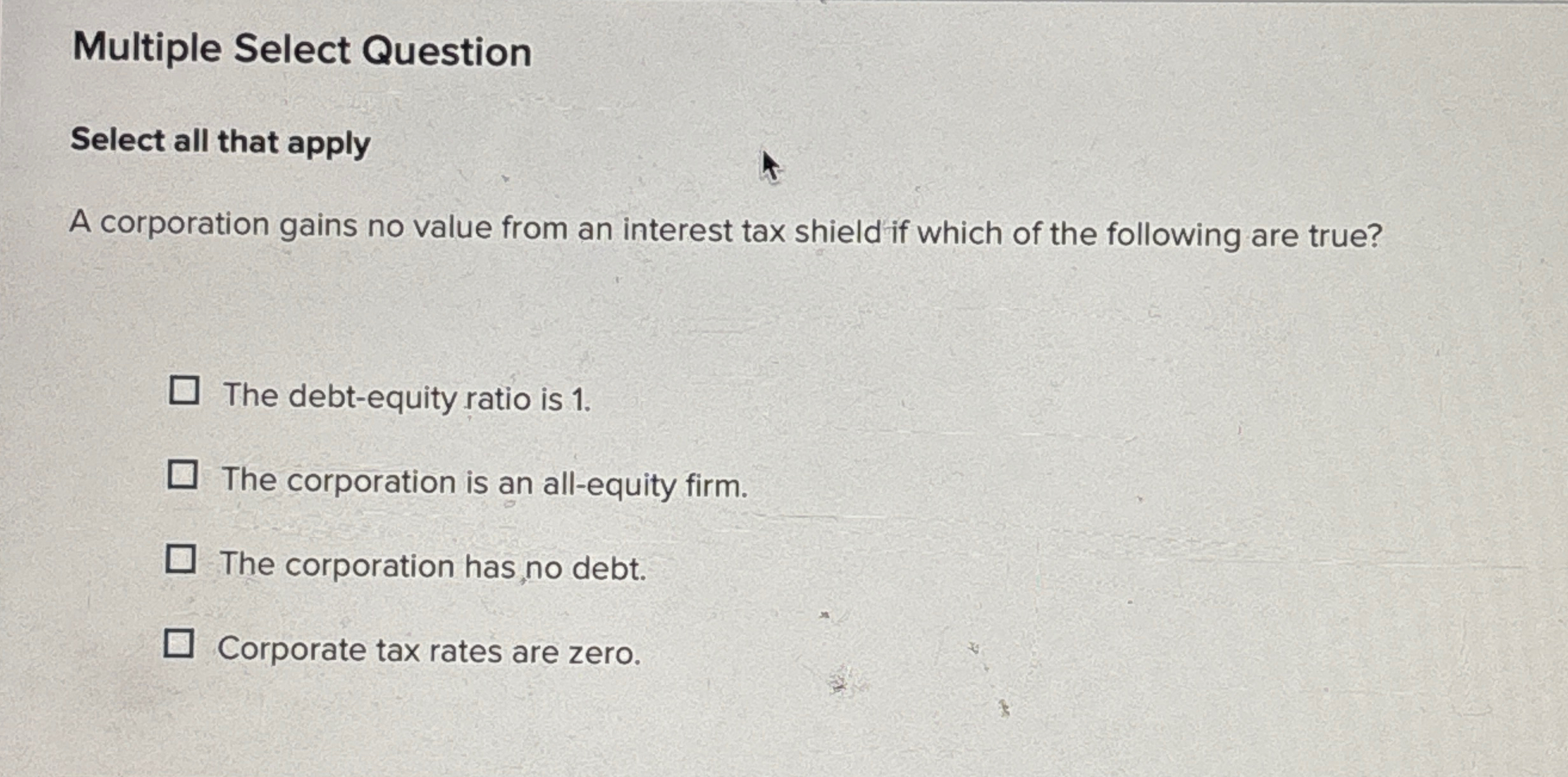 Solved Multiple Select QuestionSelect all that applyA | Chegg.com