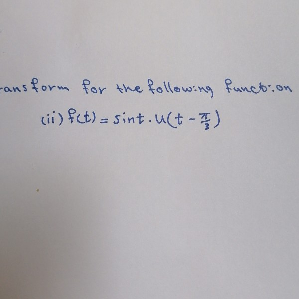 find laplace transform of sin at u t