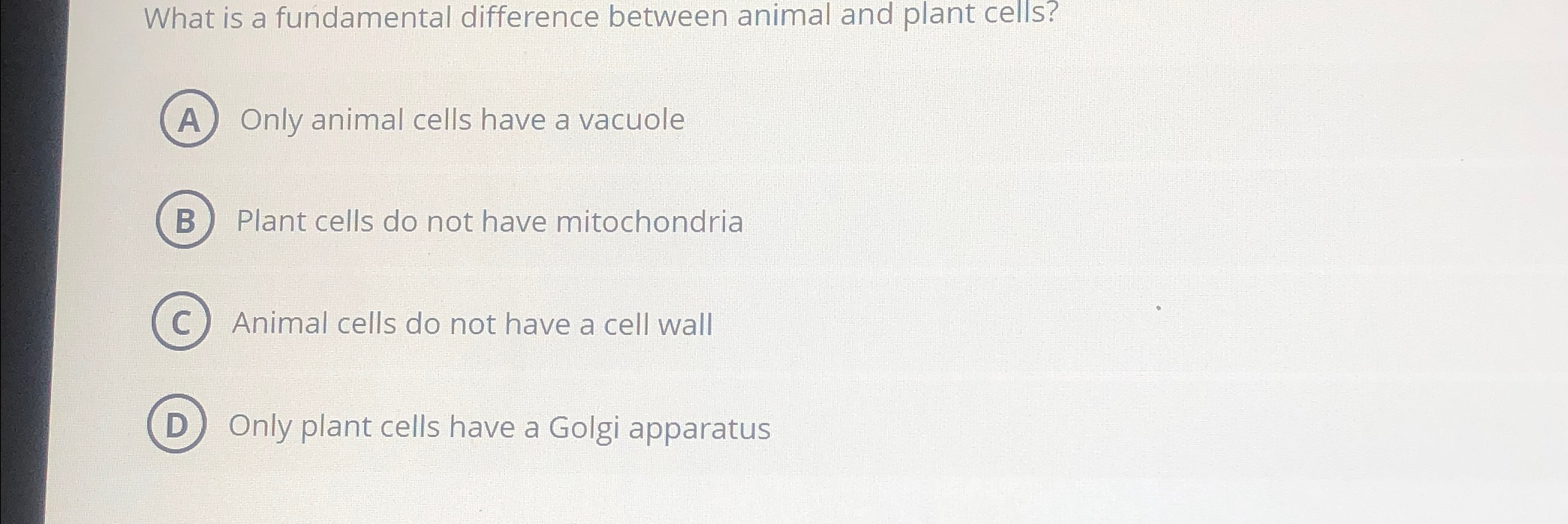 Solved What is a fundamental difference between animal and | Chegg.com