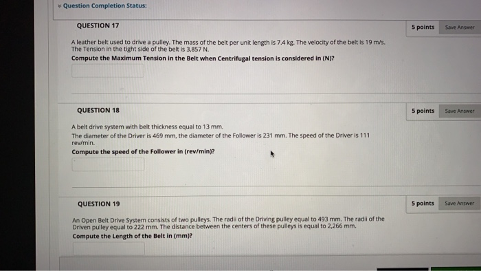 Solved Question Completion Status: QUESTION 17 5 points Save | Chegg.com